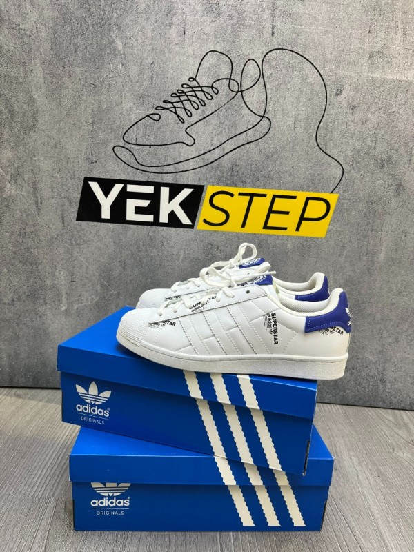 Adidas Süperstar Beyaz-Lacivert Etiketli